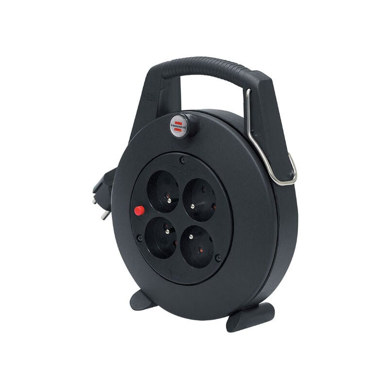Enrouleur de câble Confort-Line cl-xl à 4 prises - H05VV-F 3G1,0 5m - Noir
