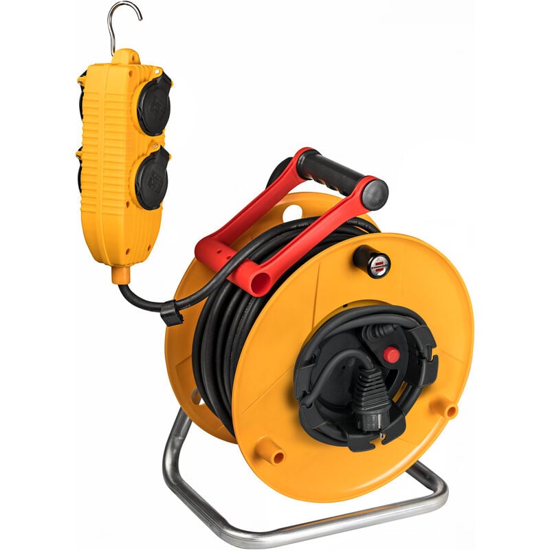 Enrouleur de câble Standard bt pro avec rallonge 38,5 + 1,5m avec bloc 4 prises - IP44 H07RN-F 3G1,5