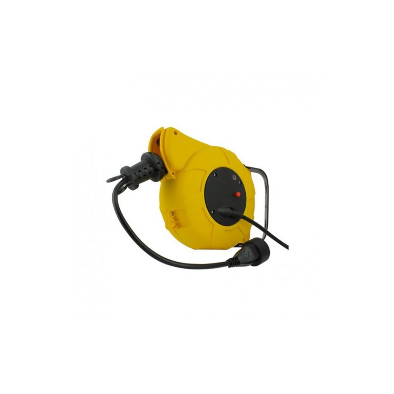 Enrouleur électrique Auto avec terre / 16A / 3 x 1,5 mm2 / 11 m 047511 - Câble 3G1,5 de 9+2m, Puissance max 2000W, ip 44