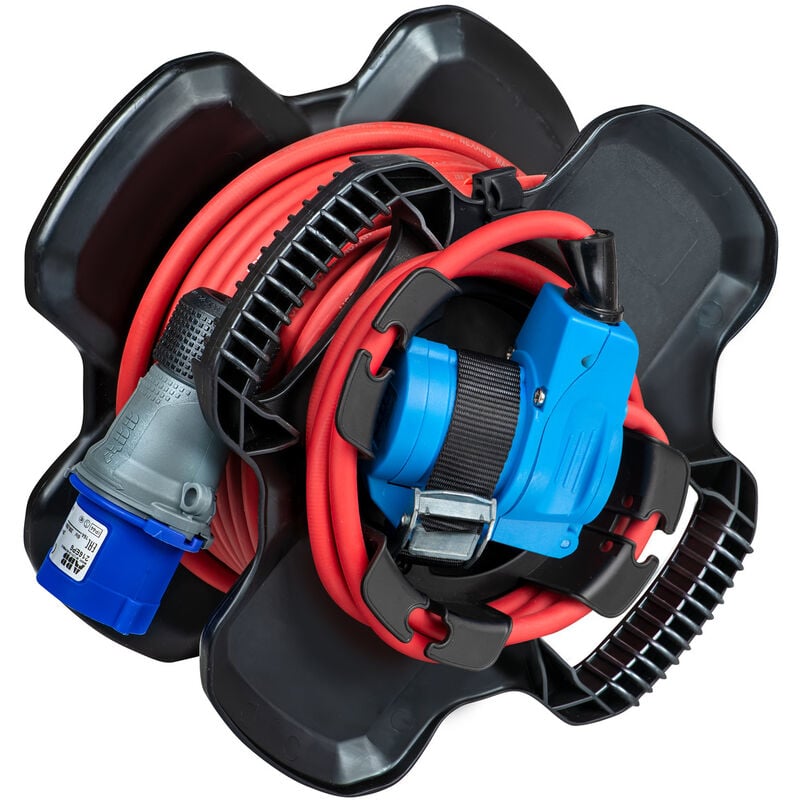 Enrouleur de câble compact x-gum camping-car, bateau, commerce - H07RN-F 3G2,5 10m