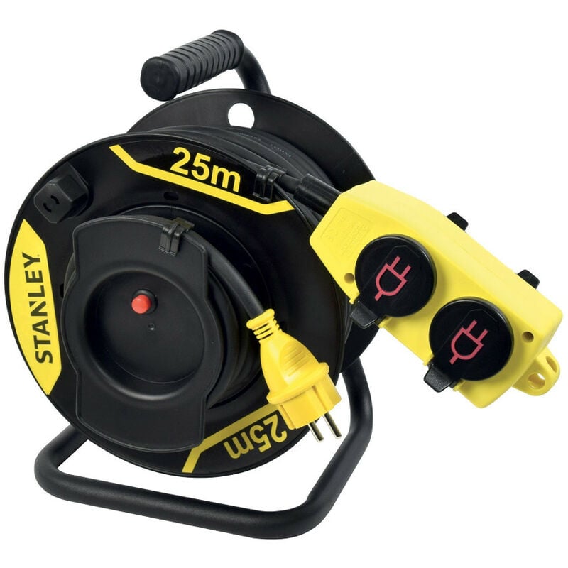 Enrouleur électrique déporté Stanley 25 m + 2 m