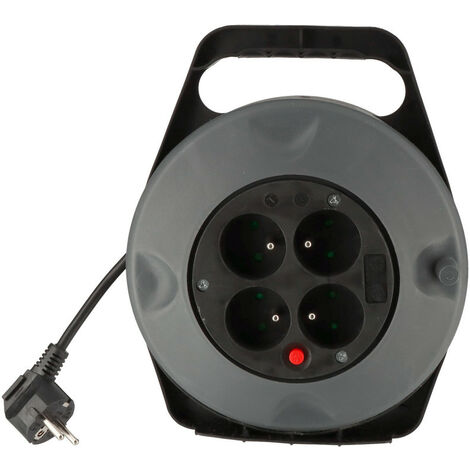 Enrouleur ménager cassette 4 prises 10m