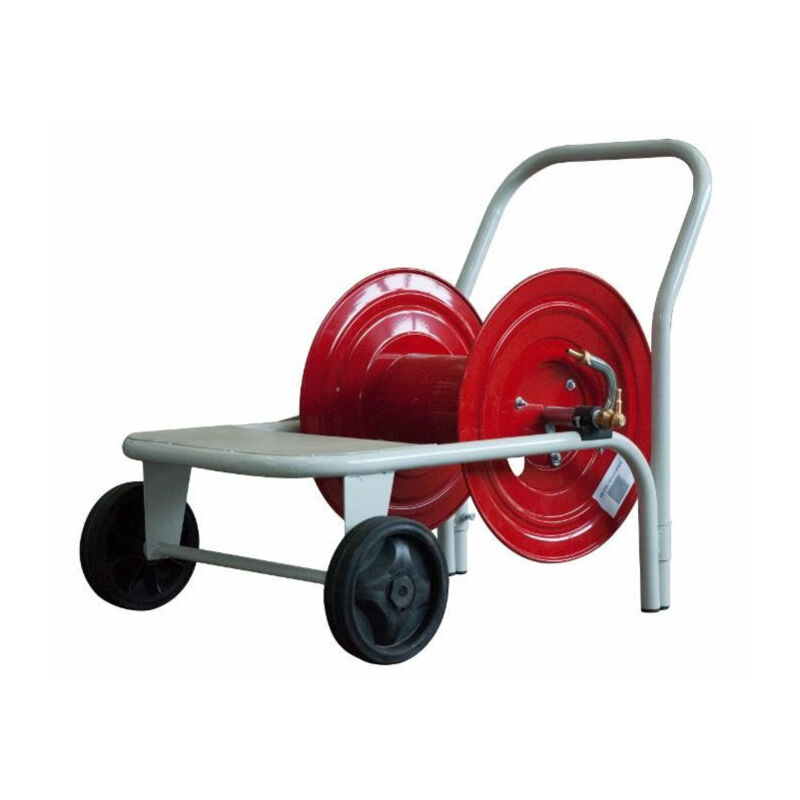 Enrouleur métallique sur chariot ama pour 100 m de tuyau 1/2'