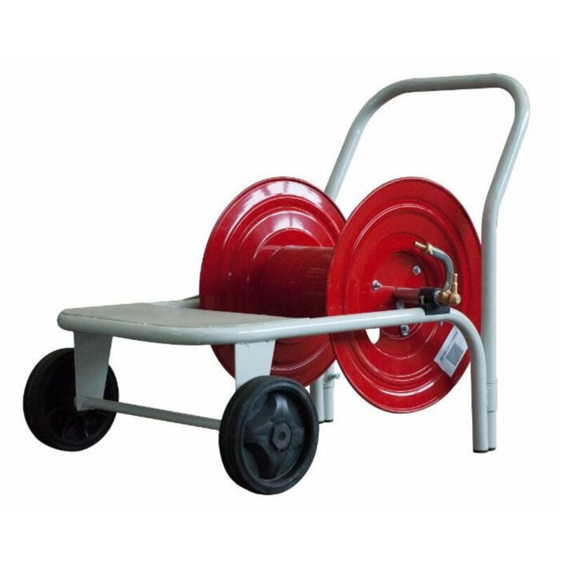 Enrouleur métallique sur chariot ama pour 200 m de tuyau 1/2'