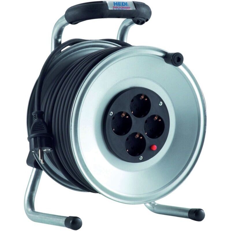 Enrouleur métal 50m H05VV3Gx1,5 IP20 Hedi