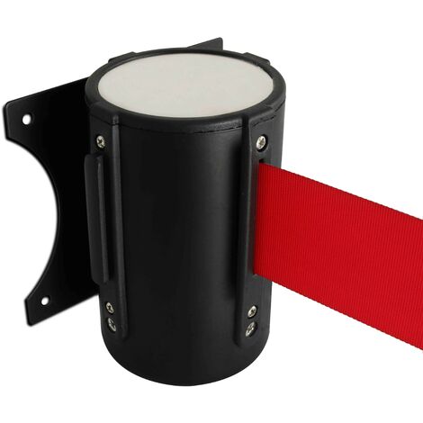 Enrouleur mural sangle rouge 5 m - Rouge