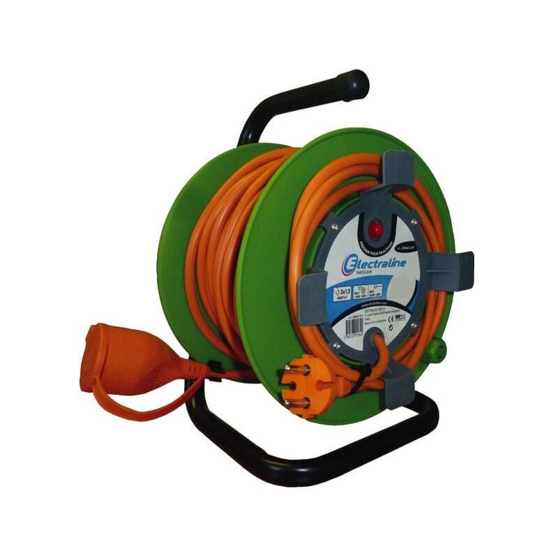 Enrouleur électrique de jardin 2x1,5mm2 - 25 mêtres