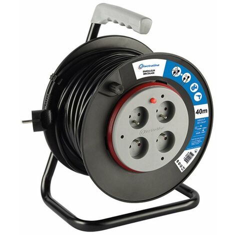 Enrouleur Rallonge électrique Bricoline – Fixe Vv – F 3g1.5 40 – Mêtres