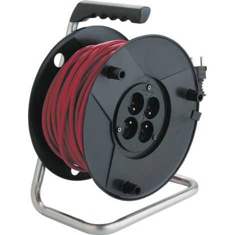 Enrouleur SAM 50m, 4 prises FR 2P+T, 250 V 10A ( Prix pour 1 )