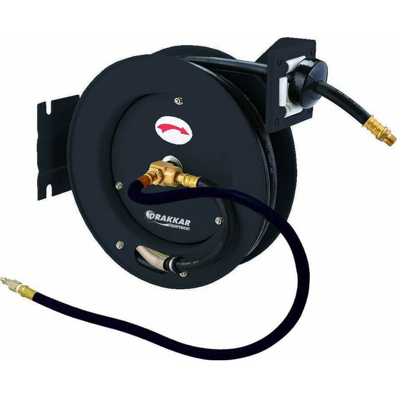 Drakkar Equipement - enrouleur tuyau air 10 mm automatique 10 Mtrs + 1 Mtrs - 51309