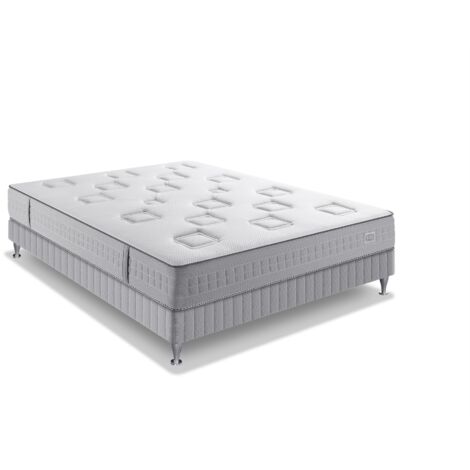 Ens CHALLENGE 160x200 matelas H24 ressort ensachés, très ferme, 2 sommiers
