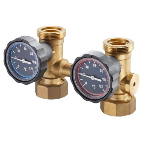 ENS. D'ARRET DN 25, REGUMAT 180,avec 2 Robinet + 2 THERM.