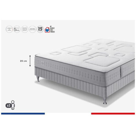 Ens EQUILIBRE 160x200 matelas H25 ressort ensachés, ferme, sommier