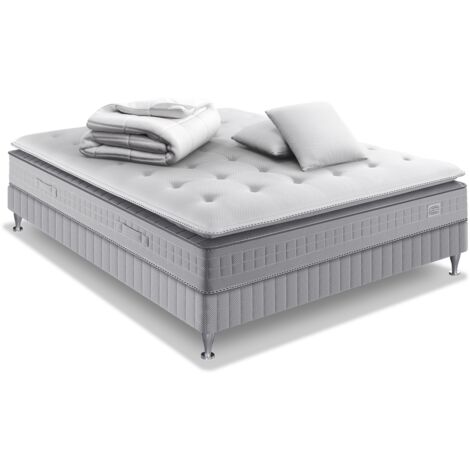 Ens EXTENSION 140x190 matelas H29 ressort ensachés, ferme, sommier,COUETTE,2 OREILLERS