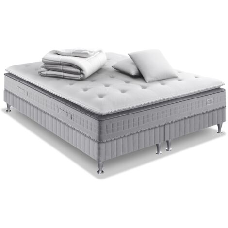 Ens EXTENSION 160x200 matelas H29 ressort ensachés, ferme, 2 sommiers,COUETTE,2 OREILLERS