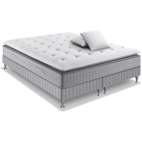 Ens EXTENSION 180x200 matelas H29 ressort ensachés, ferme, 2 sommiers,2 OREILLERS