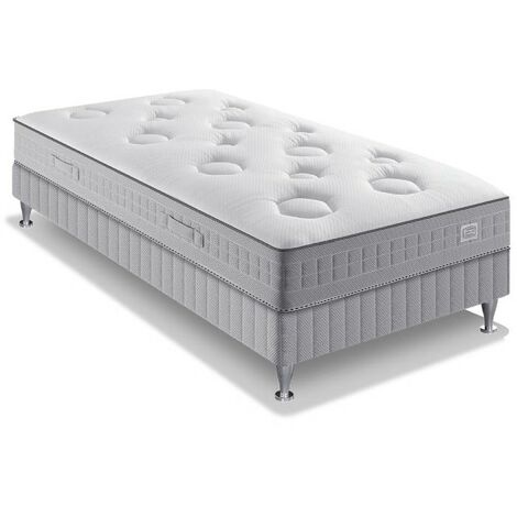 Ens FLEXION 90x190 matelas H26 ressort ensachés, mi-ferme, sommier