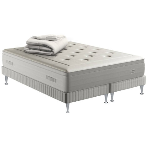 Ens REFLEXION 2x90x200 matelas H33 ressort ensachés, ferme, 2 sommier + COUETTE