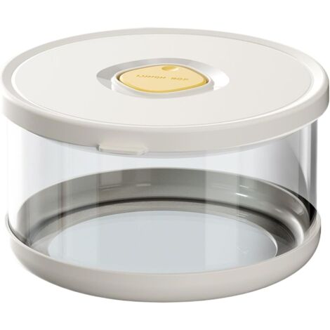 Ensaladera genérica - Bol de vidrio hermético para ensalada  Recipiente para alimentos sin olor para la cocina, el refrigerador, la despensa, frutas, sopas y aperitivos