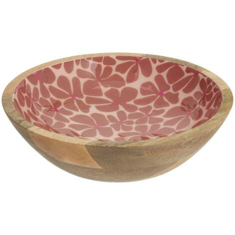 Ensaladera Inaya D25cm terracota y madera de mango - Atmosphera créateur d'intérieur