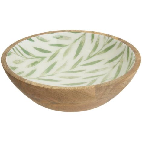 Ensaladera Inaya D25cm verde oliva y mango - Atmosphera créateur d'intérieur