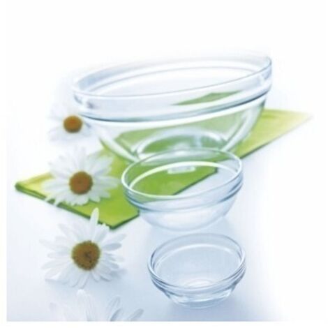 Ensaladera Mesa Apilable 23Cm Transparente Vidrio Luminarc