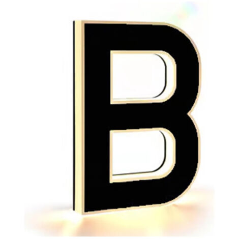 Enseigne extérieure lumineuse avec numéro de porte et adresse.