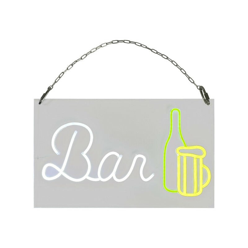 Enseigne lumineuse led intérieur 'Bar' en plexi avec batterie 9 800 mAh - Fabrication française