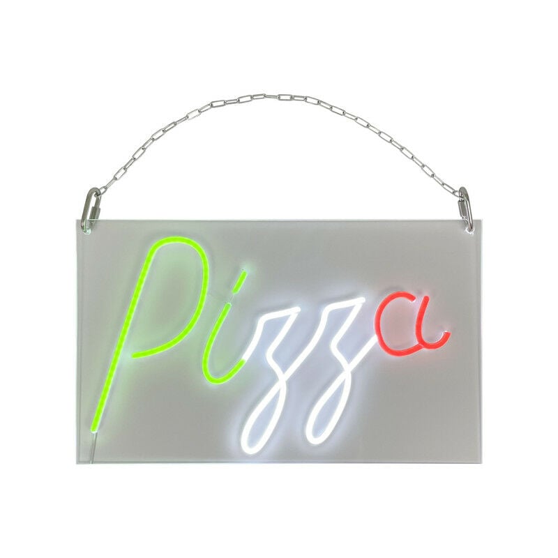 Enseigne lumineuse led intérieur 'Pizza' en plexi avec batterie 9 800 mAh - Fabrication française