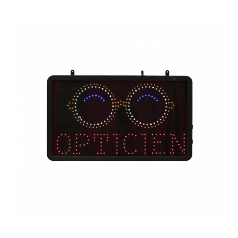 Enseigne lumineuse led intérieur Opticien Binocle