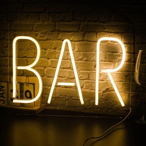 Enseigne lumineuse LED pour bar à hot-dogs, grandes lettres néon avec connexion USB