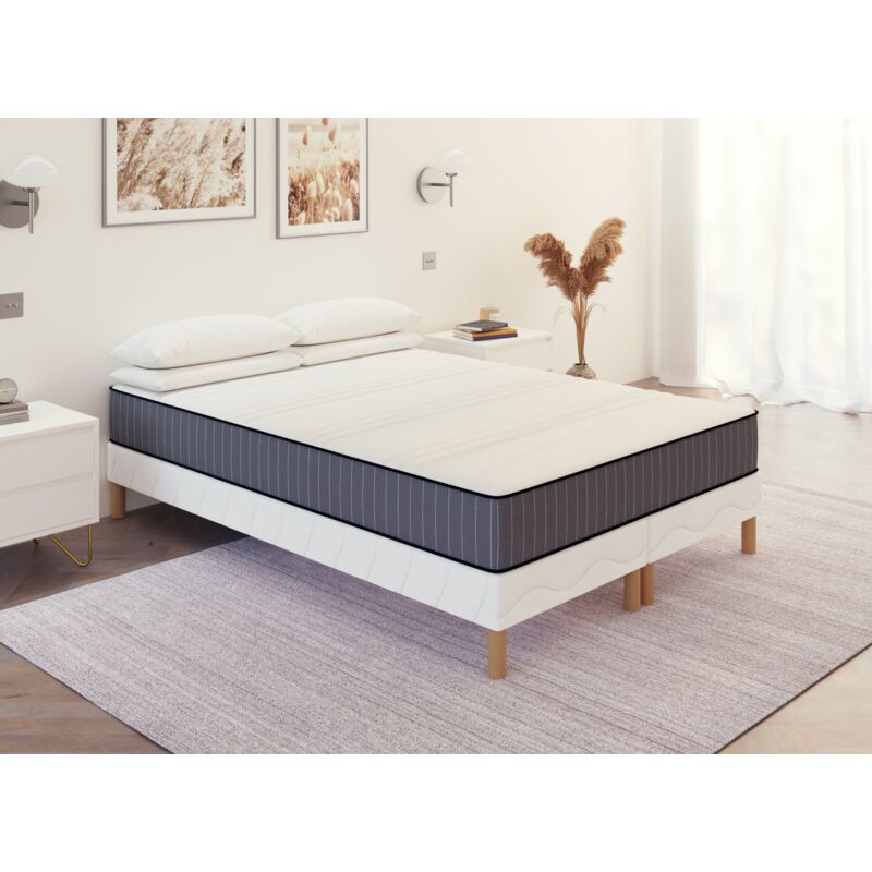 Awan - Ensemble 180x200 sommier tapissier + Matelas en mousse 20 cm - awan