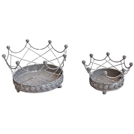 Ensemble 2 Caches Pots fleurs Couronne
