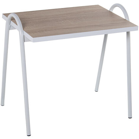Ensemble 3 Tables Auxiliaires. Pieds Blancs Sur Chêne 38X48X41 Cm Chaque Table