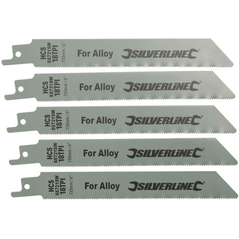 5 lames de scie sabre 18 TPI - 150 mm