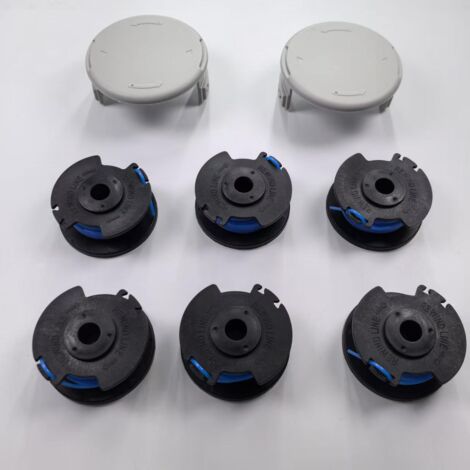 Ensemble 6+2 pour bobines Ryobi AC14RL3A/capuchons de bobine AC14HCA, coupe-herbe et coupe-bobines.
