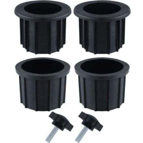 Ensemble (6 pièces) d'accessoires pour parasol de balcon, comprenant 4 anneaux pour trous de parasol et 2 vis avec boutons, adaptés aux tables de patio, balcons, terrasses et accessoires de support de
