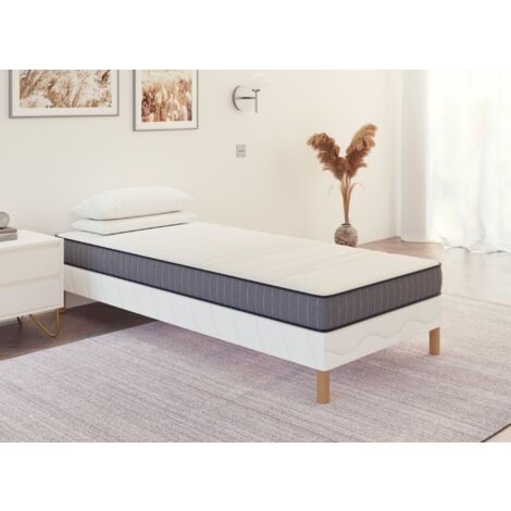 Ensemble 90x190 sommier tapissier & Matelas en mousse 15 cm WOLK