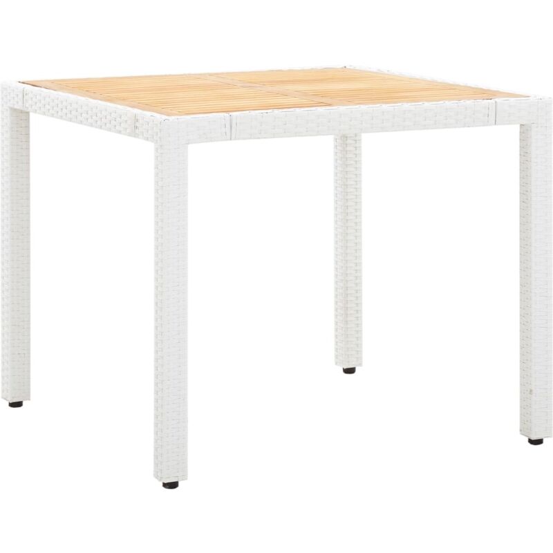 Vidaxl - Salon de jardin 5 pcs résine tressée blanc