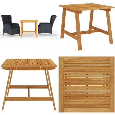 Ensemble à manger de jardin 3 pcs Gris foncé - Salon De Jardin - Mobilier De Jardin - Table De Jardin - Chaises De Jardin - Acacia - Home & Living