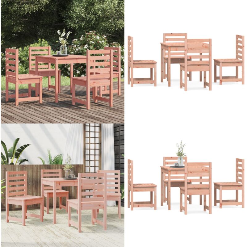 Ensemble à manger de jardin 5 pcs bois massif Douglas - Meubles De Jardin - Salon De Jardin - Table De Jardin - Chaises De Jardin - Bois Massif