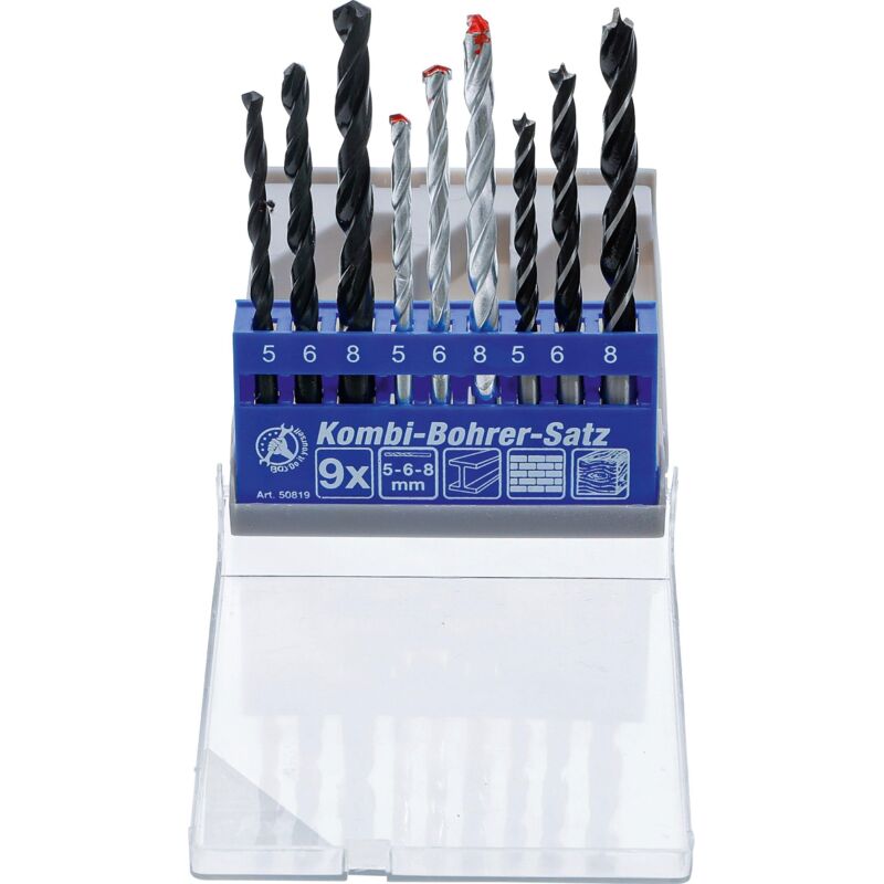 Ensemble à mèches combinées 5 - 8MM 9PIÈCES bgs diy 50819