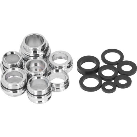Ensemble adaptateur mâle/femelle pour robinet avec joint, ensemble d'adaptateurs aérateurs en laiton pour tuyau d'arrosage et plan de travail de cuisine (7 pièces).