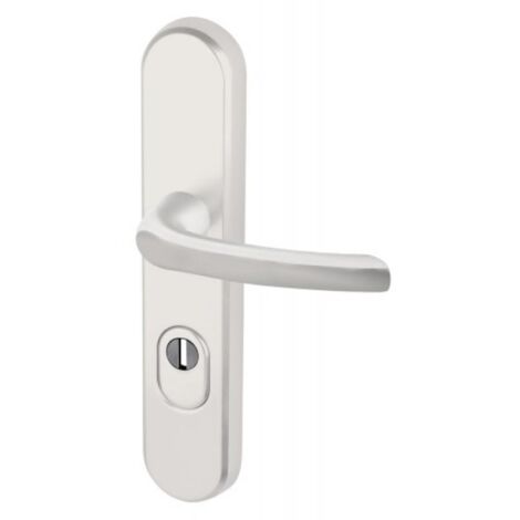 Ensemble aluminium sur plaque renforcée type Seku 2 entraxe 195 mm clé I ton argent poli - NORMBAU