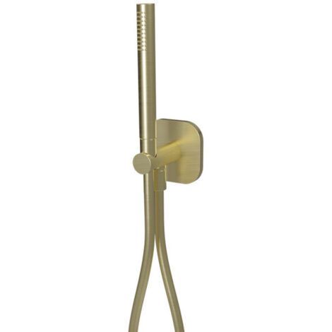 Ensemble Applique Prise D'Eau Rond Plaque Xxl Or Brosse - CRISTINA ONDYNA PD65496P