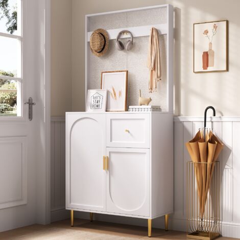 Ensemble armoire, armoires compactes, armoire d'entrée, meuble d'aménagement, armoire murale, étagère, panneaux d'armoire pour entrée et couloir, meuble à chaussures, (L x H x P) : 80 x 175,5 x 35 cm