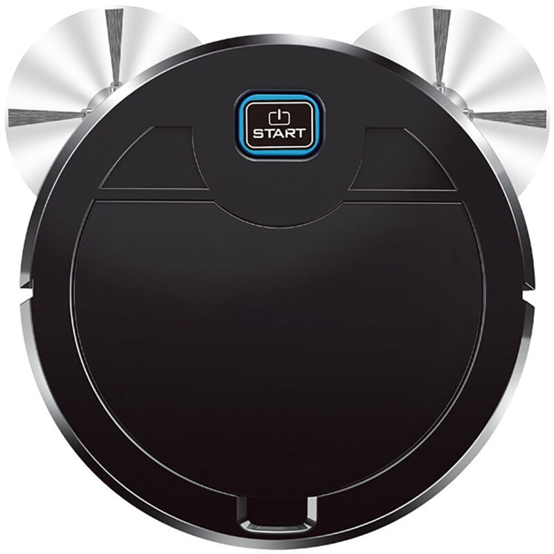 Feiyue - Ensemble aspirateur robot et serpillère, aspirateur robot 3 en 1 avec réservoir d'eau/poubelle/brosse, bloqué par les cheveux, idéal pour