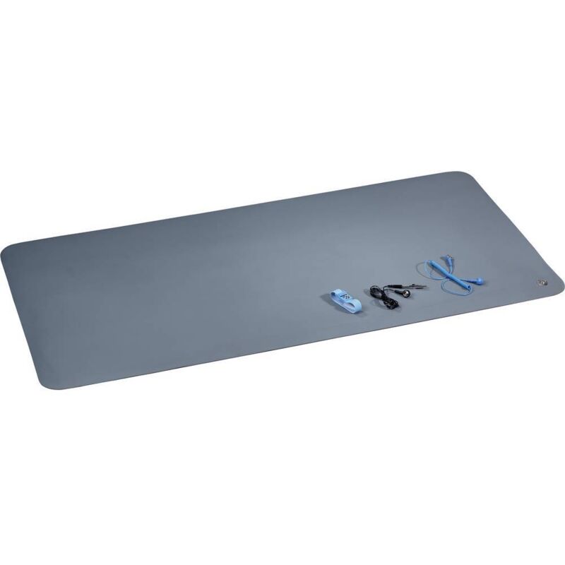 Ensemble avec tapis antistatique (ESD) TRU COMPONENTS ESDM-1190BG 1570452 (L x l x H) 1190 x 590 x 2 mm gris 1 set