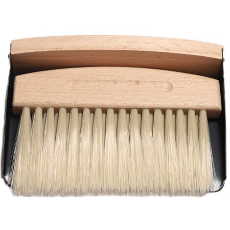 Ensemble Balai Brosse Tablepelle Poussière: Pelle à Poussière et Brosse à Main Brosse à Main en Bois Pellepoussière Balai à Farine Mini Balai Table - Brosse Table Brosse(nylon de pelle noir)