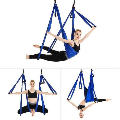 Ensemble balançoire et hamac de yoga aérien en soie active, pour améliorer les inversions, la flexibilité, le renforcement des muscles profonds et soulager les douleurs dorsales - Balançoire sensoriel